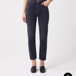 AGOLDE Riley High Rise Straight Crop Jeans